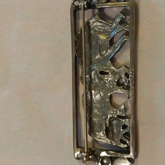 Sterling silver (925) elephant pin - Picture 4 of 5